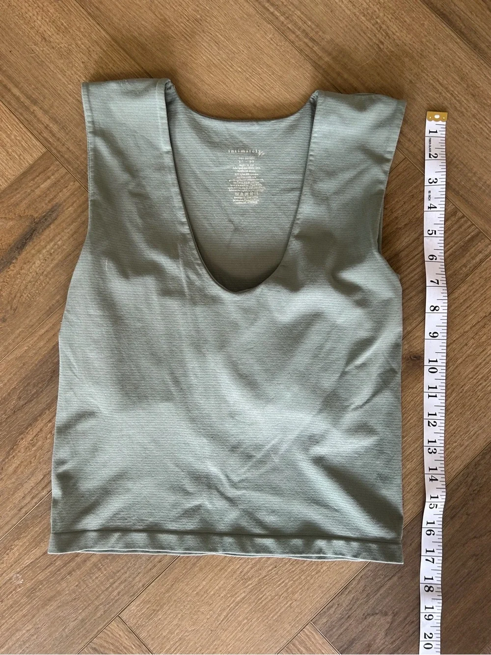 Free People Sage Ribbed V-Neck Tank XS/S excellent